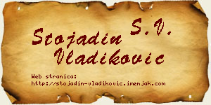 Stojadin Vladiković vizit kartica